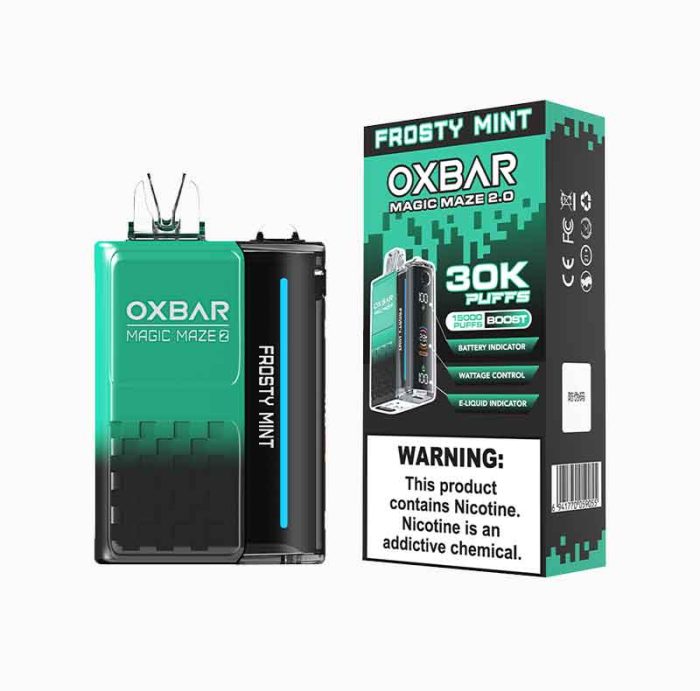 طعم خنک و تند نعناع ظرفیت بالا تا 30000 پاف طراحی زیبا و ارگونومیک بخار نرم و عطر تازه مناسب برای علاقه‌مندان به طعم‌های خنک بدون نیاز به شارژ یا نگهداری محصولی بادوام از برند OXBar طعمی ماندگار در هر پاف ایده‌آل برای استفاده روزمره سبک و قابل‌حمل برای راحتی بیشتر