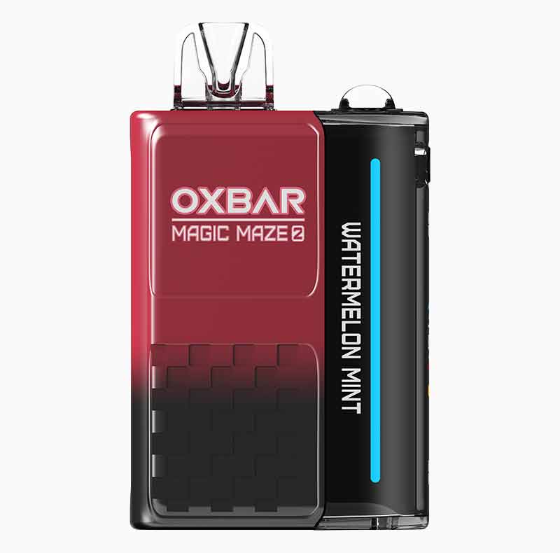 oxbar-30000-puf-watermelon-mint ترکیب طعم خنک و شیرین هندوانه با نعناع ظرفیت 30000 پاف برای استفاده طولانی مدت طراحی ارگونومیک و سبک برای حمل آسان تولید بخار زیاد و خوشبو برای تجربهای بینظیر سیستم تهویه پیشرفته برای کشیدن یکنواخت فاقد نیکوتین و مناسب برای ترک سیگار بدون نیاز به شارژ مجدد یا تعویض مقاوم در برابر نشتی و آسیبهای فیزیکی طعمی تازه و خوشمزه که حس تابستان را تداعی میکند حمل راحت و استفاده در هر زمان و مکان