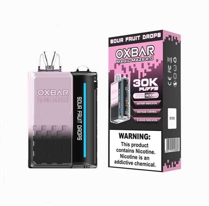 طعم ترش و هیجان‌انگیز میوه‌ها ظرفیت بالا تا 30000 پاف بخار نرم و عطر تازه مناسب برای علاقه‌مندان به طعم‌های ترش طراحی جمع‌وجور و سبک بدون نیاز به شارژ یا نگهداری کیفیت ساخت بالا از برند OXBar طعمی ماندگار در هر پاف ایده‌آل برای استفاده روزانه انتخابی متفاوت برای تجربه‌ای جدید