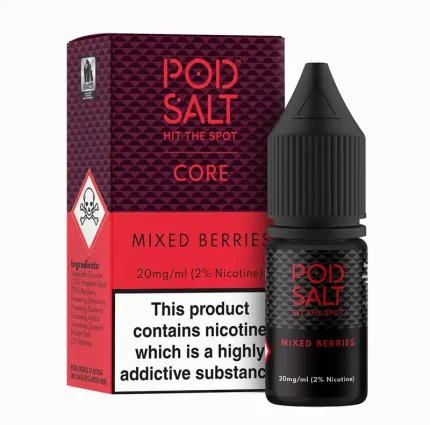محصول اورجینال برند انگلیسی Pod Salt طعمی میوه‌ای و شیرین از ترکیب توت، بلوبری و تمشک ویپی نرم، روان و دلپذیر برای استفاده روزانه ساخته‌شده با نیکوتین سالت خالص و باکیفیت طعمی متعادل و خوشبو مناسب تمام روز سازگار با تمامی پاد سیستم‌ها و دستگاه‌های مشابه جذب سریع نیکوتین برای رفع میل به سیگار بسته‌بندی اورجینال و پلمب‌شده با ضمانت اصالت کالا انتخابی عالی برای علاقه‌مندان طعم‌های میوه‌ای ترکیبی تولیدشده تحت استانداردهای جهانی کیفیت