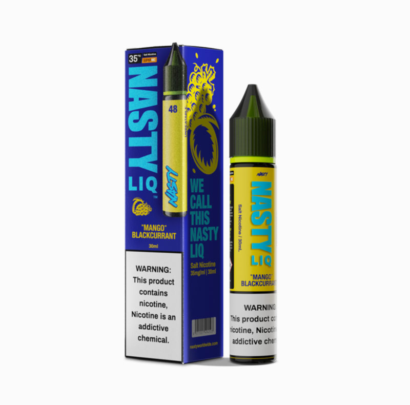 Salt-30ml-nasty-Mango-blackcurrant-1 ترکیب طعم شیرین انبه و بلک کارنت ترش و خوشعطر نیکوتین سالت با جذب سریع و گلو هیت نرم حجم بطری ۳۰ میلیلیتر غلظت نیکوتین ۳۵ و ۵۰ میلیگرم نسبت VG/PG برابر ۵۰/۵۰ مناسب استفاده در پاد سیستمها و دستگاههای MTL طعمی میوهای و لایهلایه برای استفاده روزانه بستهبندی مقاوم و ضد نشت با درپوش ایمن عطر ماندگار و حس تازگی در هر پک مناسب برای علاقهمندان طعمهای گرمسیری با تهمزه ترش